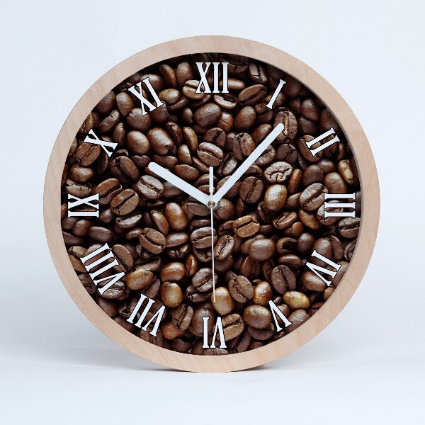 Horloge murale bois Grain de café