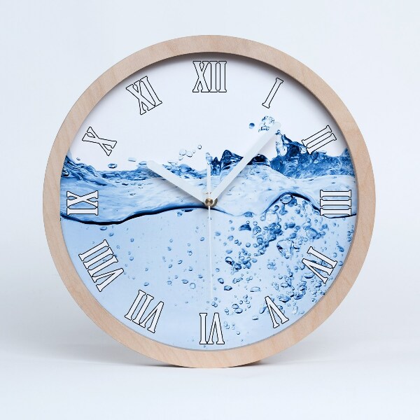 Horloge murale bois design Eau