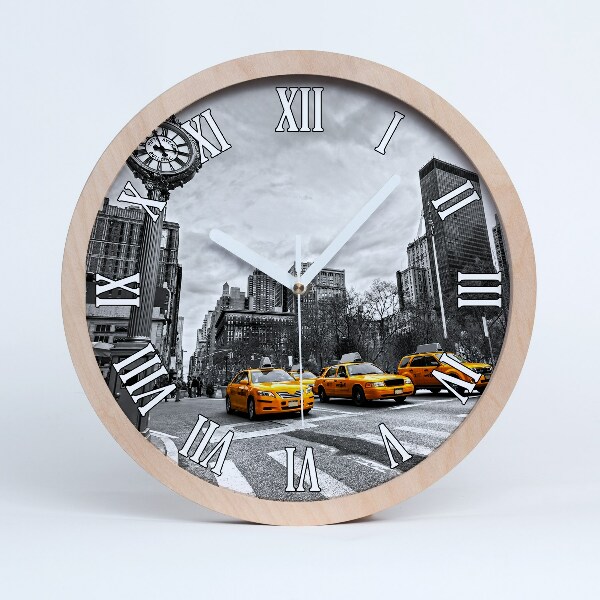 Horloge bois originale Taxis new york