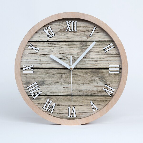 Horloge murale bois design Fond en bois