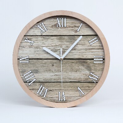 Horloge murale bois design Fond en bois