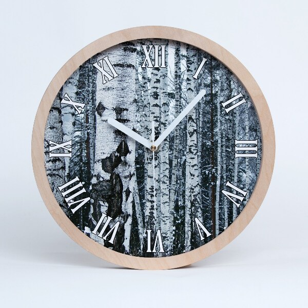 Horloge murale bois Bouleaux