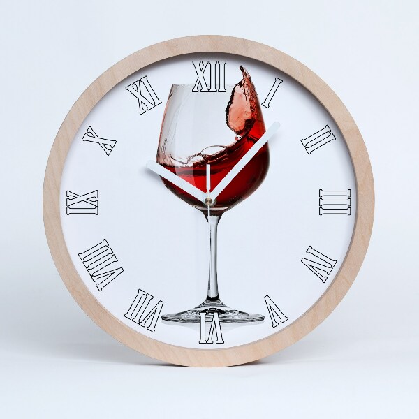 Horloge bois originale Vin rouge