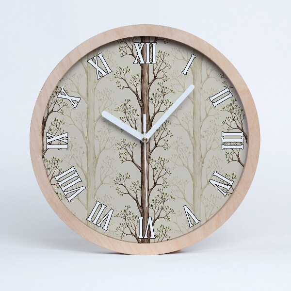 Horloge bois originale Arbres