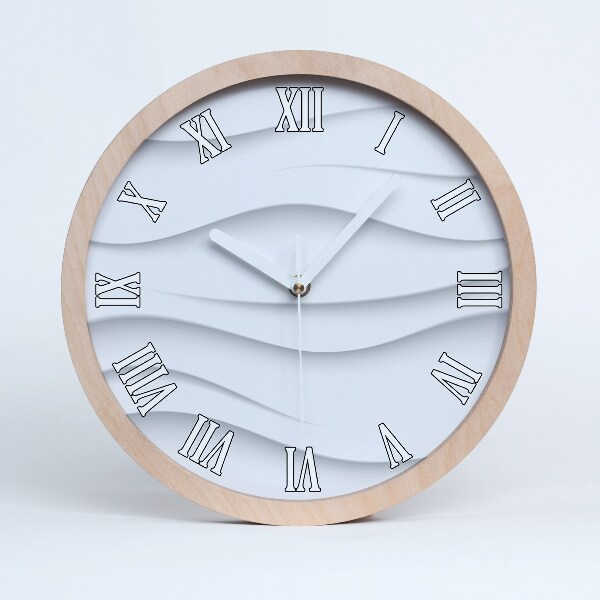 Horloge en bois Vagues abstraites