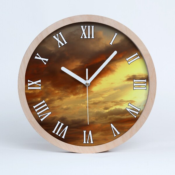 Horloge en bois Lever de soleil