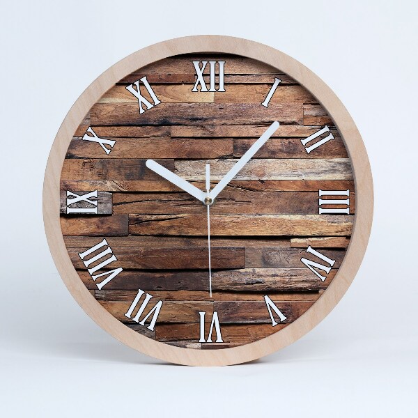 Horloge murale en bois Mur en bois