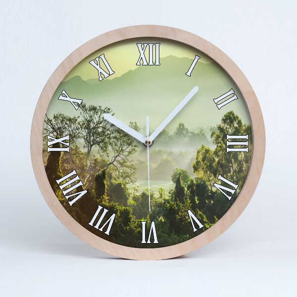 Horloge bois Jungle