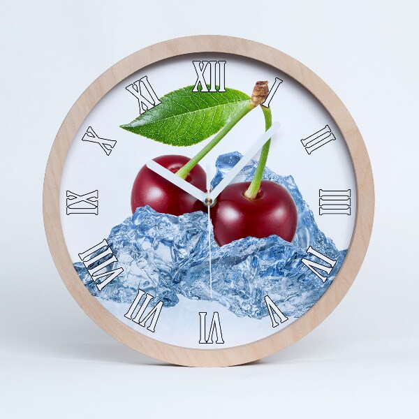 Horloge en bois Cerise avec glace