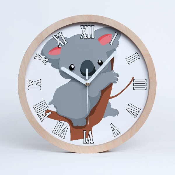 Horloge bois Koala sur un arbre