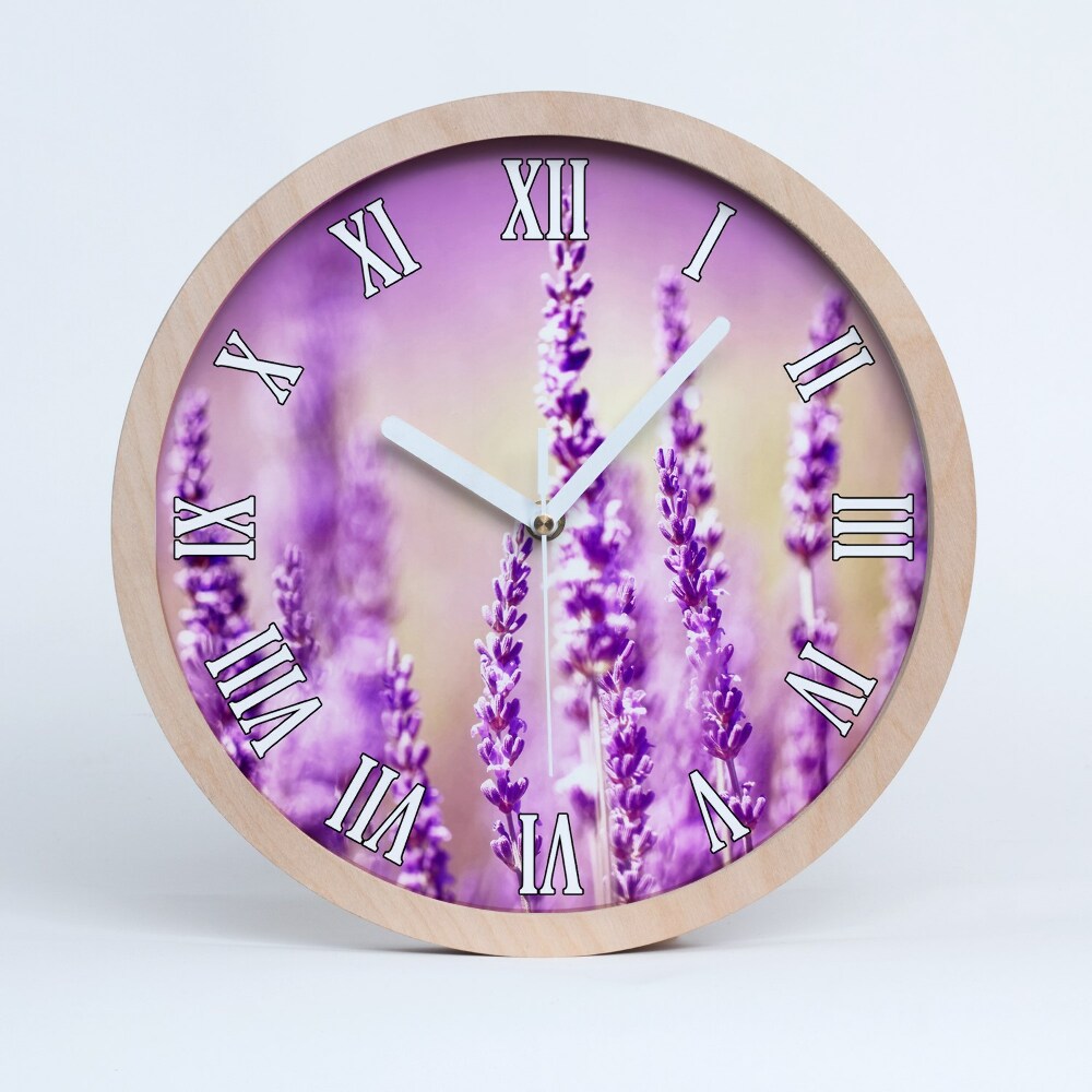 Horloge en bois Lavande