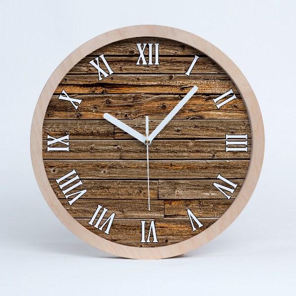 Horloge en bois murale Mur en bois