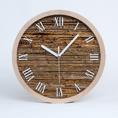 Horloge en bois murale Mur en bois