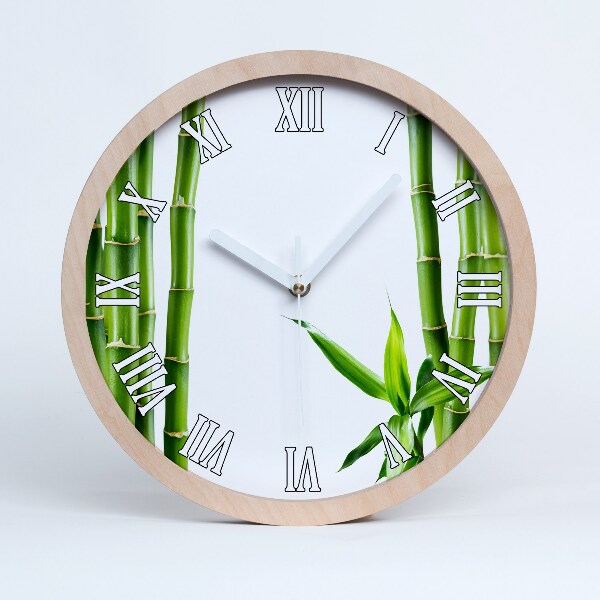 Horloge murale décorative bois Bambou