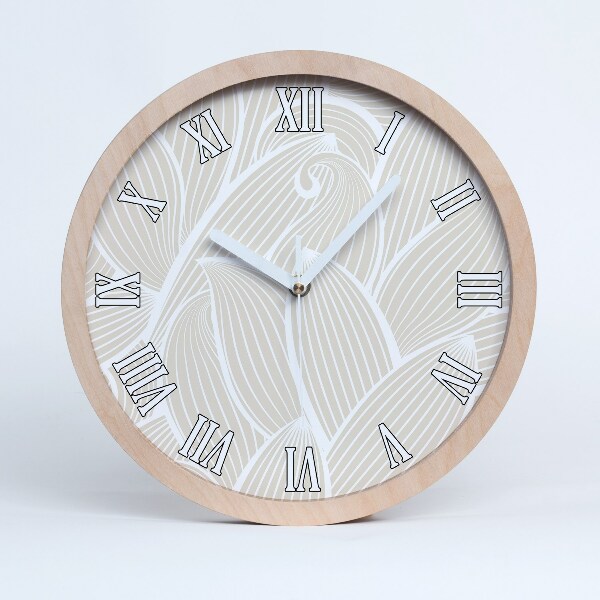 Horloge en bois à décorer Motif de feuille