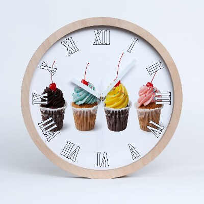 Horloge murale bois Gâteaux