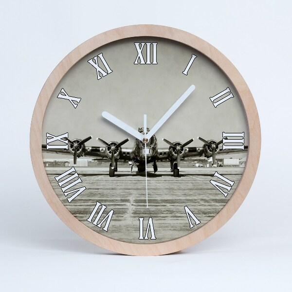 Horloge murale bois design Vieux bombardier