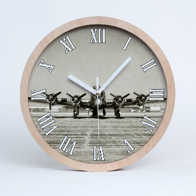 Horloge murale bois design Vieux bombardier