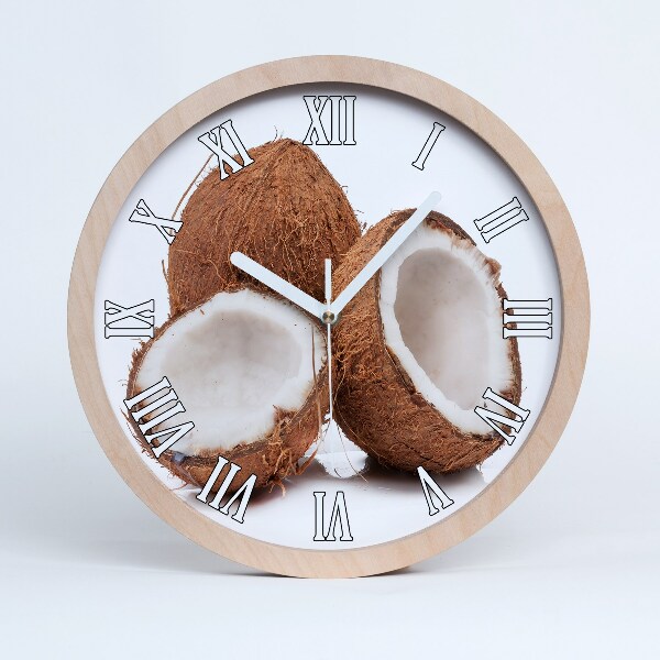 Horloge en bois à décorer Noix de coco