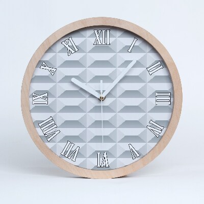 Horloge murale bois Fond géométrique