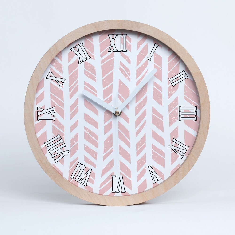 Horloge en bois Motif à chevrons