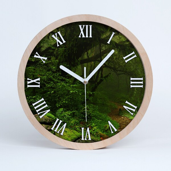 Horloge murale bois design Jungle au Népal