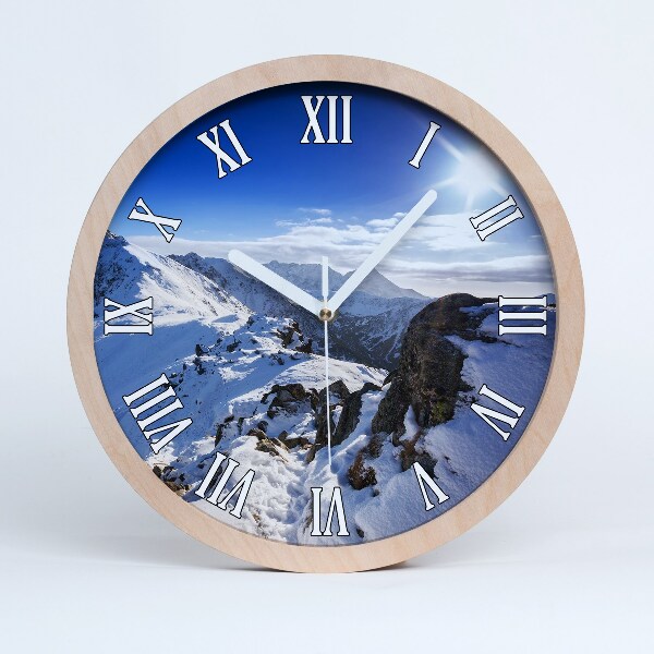 Horloge en bois murale Pic des Tatras