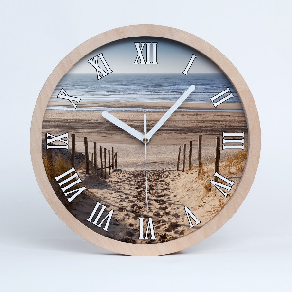 Horloge bois originale Dunes de mer