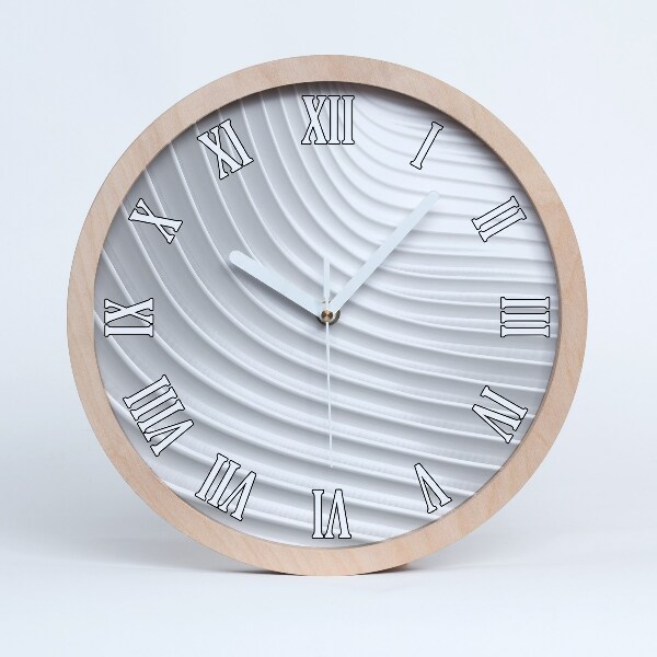 Horloge bois Lignes abstraites