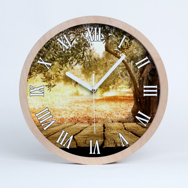 Horloge en bois murale Olivier