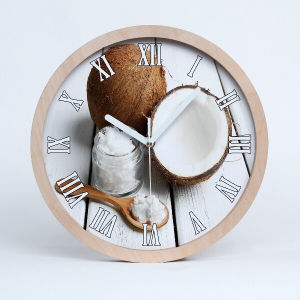 Horloge bois Huile de coco