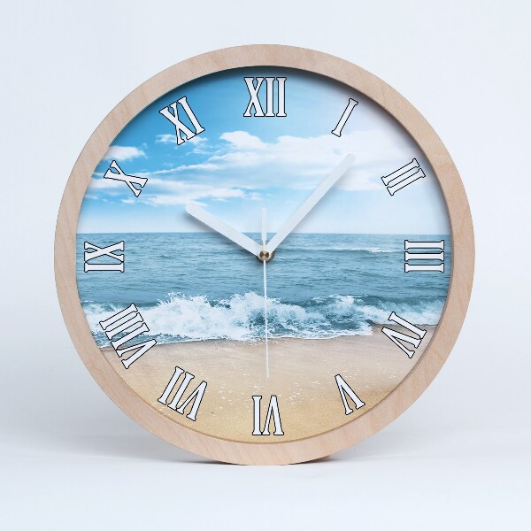 Horloge bois originale Plage