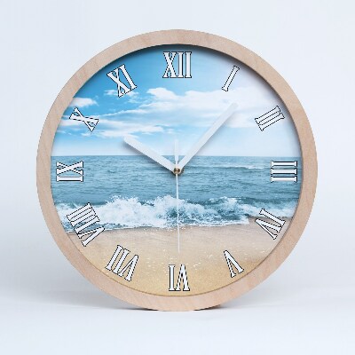 Horloge bois originale Plage