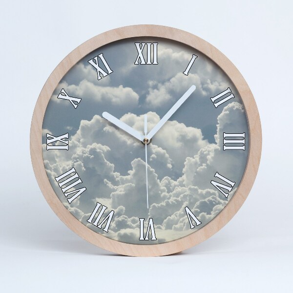 Horloge bois originale Nuages