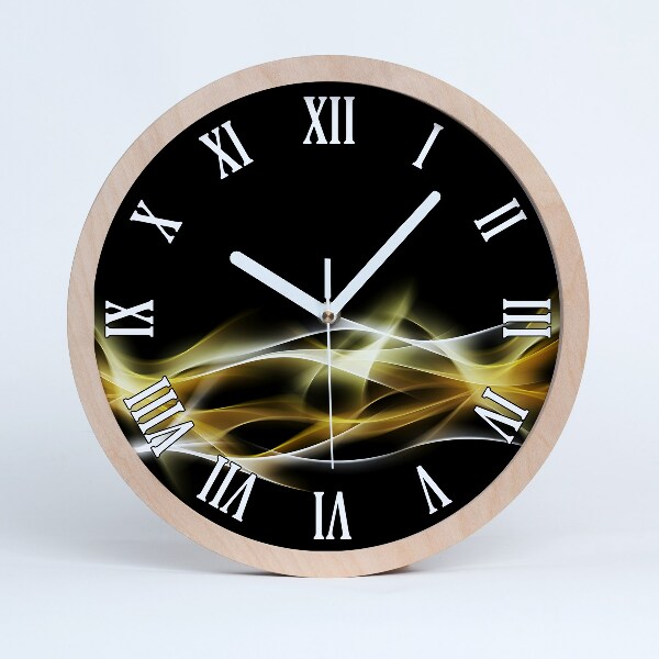 Horloge murale décorative bois Abstraction lumineuse