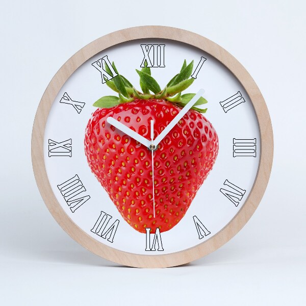 Horloge bois originale Fraise