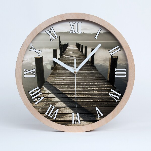 Horloge murale en bois Jetée en bois