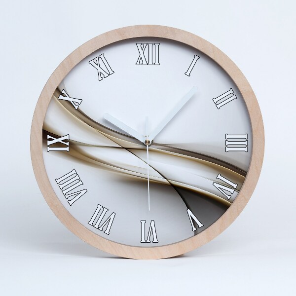 Horloge bois originale Vague brune