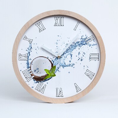 Horloge en bois à décorer Noix de coco et eau