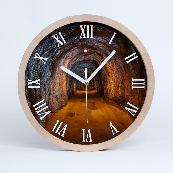 Horloge en bois Tunnel souterrain