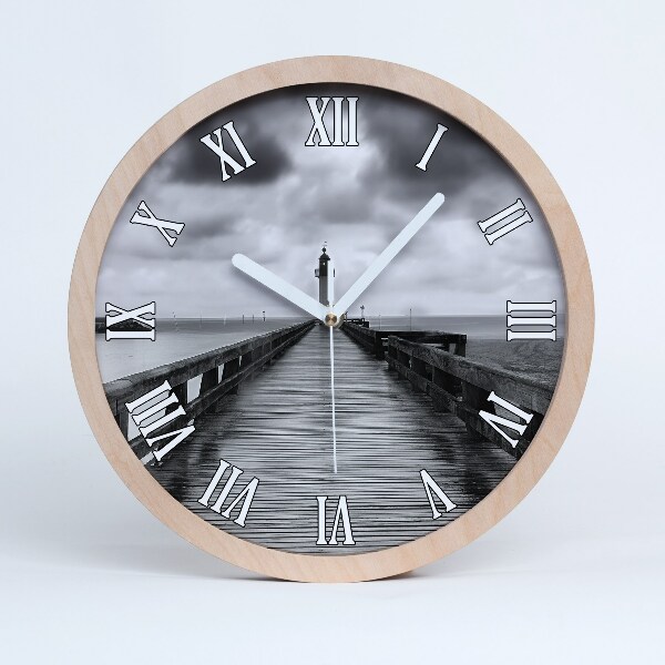 Horloge en bois murale Phare