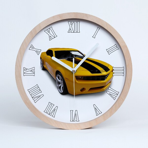 Horloge en bois murale Voiture de sport