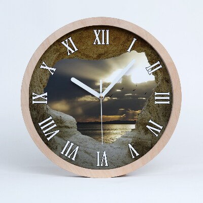 Horloge en bois à décorer Grotte côtière