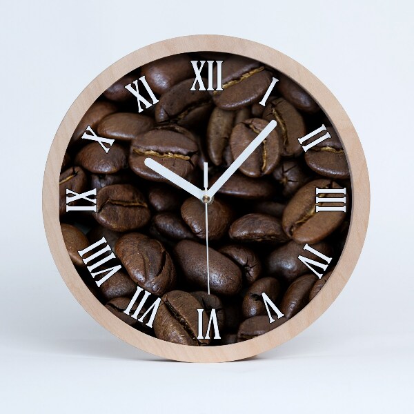 Horloge en bois Grains de café