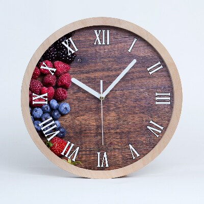 Horloge bois originale Fruits des bois