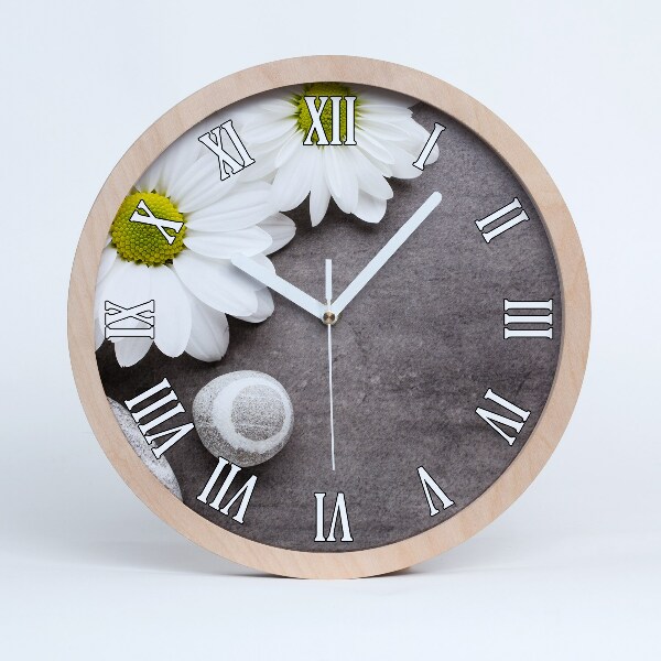 Horloge en bois Gerbera