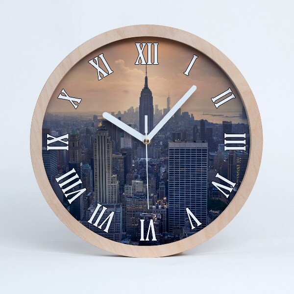 Horloge bois originale Manhattan new york