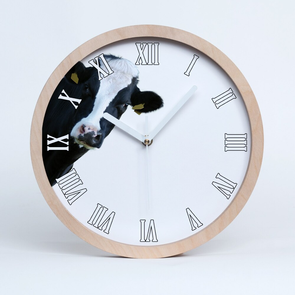 Horloge en bois Vache