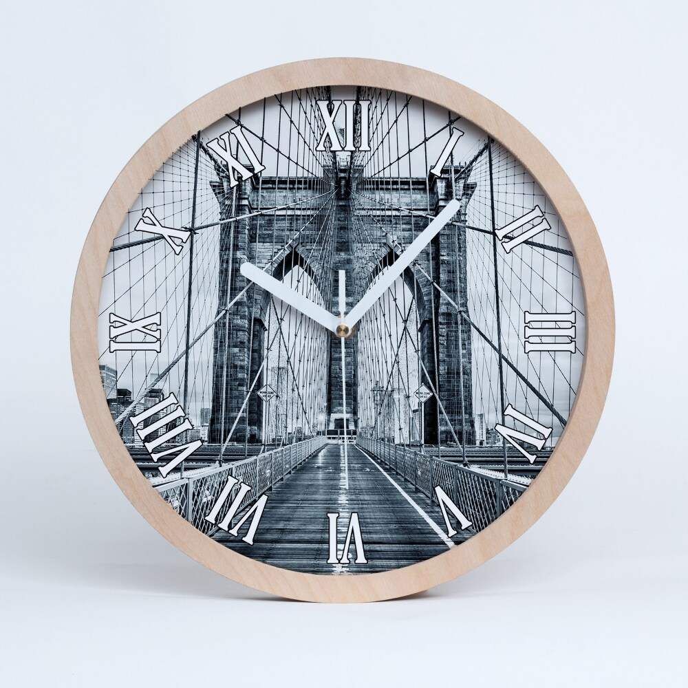 Horloge bois Pont de Brooklyn