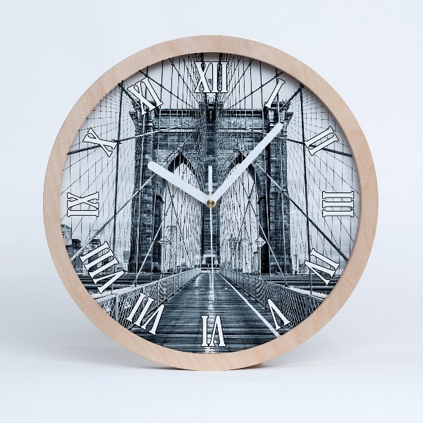 Horloge bois Pont de Brooklyn